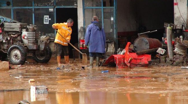 Kırıkkale'de sel sonrası hasar tespiti