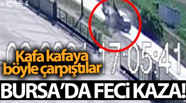 Otomobil ile motosikletin kafa kafaya çarpıştığı kazanın görüntüleri ortaya çıktı
