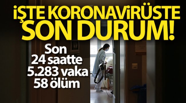 Türkiye'de son 24 saatte 5.283 koronavirüs vakası