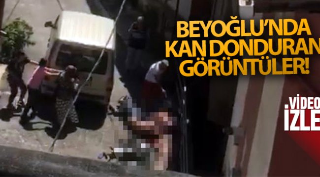 Beyoğlu'nda 4 kişinin öldürüldüğü dehşet anları kamerada