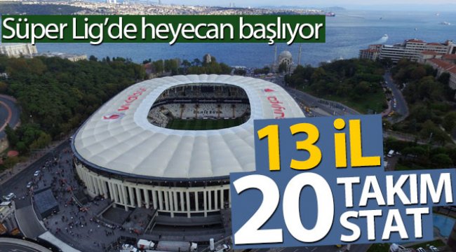 Süper Lig'de 13 ilden 20 takım 20 statta oynayacak
