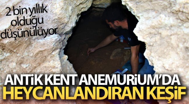 Antik kent Anemurium'da bir mezarda 2 bin yıllık 4 insan iskeleti bulundu