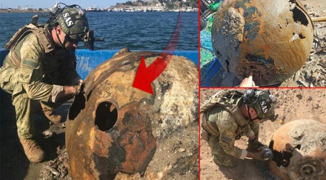 İstanbul Boğazı'nda balıkçı teknesi ağına deniz mayını takıldı... SAS timi imha etti!