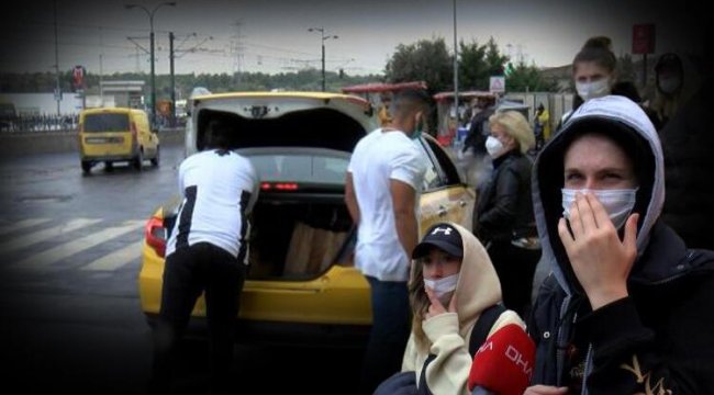 AVM önünde taksicilere tepki! Türk yolcuları bırakıp turistleri aldı