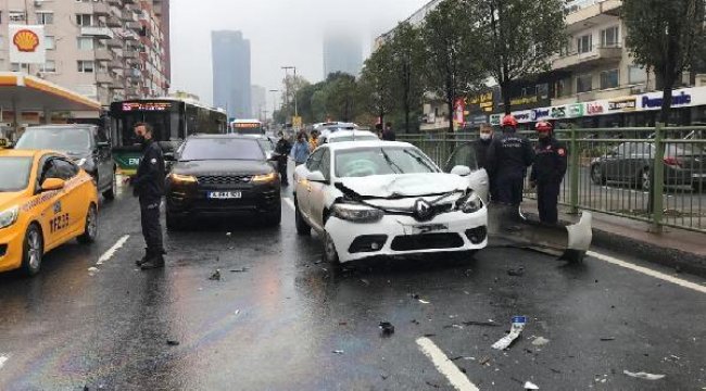 Beşiktaş'ta zincirleme kaza! 'Arabalar pert oldu'