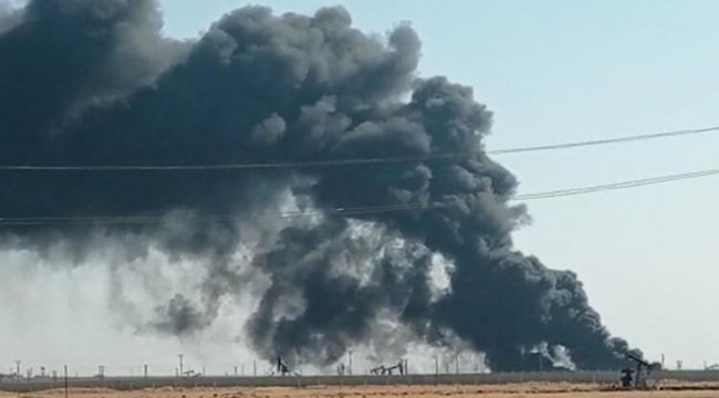 Kamışlı'da petrol kuyusunda yangın! 2 gündür devam ediyor