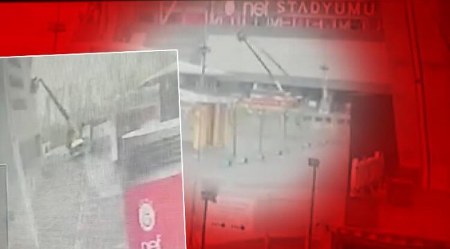Galatasaray'ın stadyumunda vinç devrildi