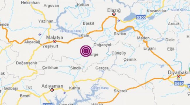 Son dakika! Malatya Pütürge'de 4.7 büyüklüğünde deprem