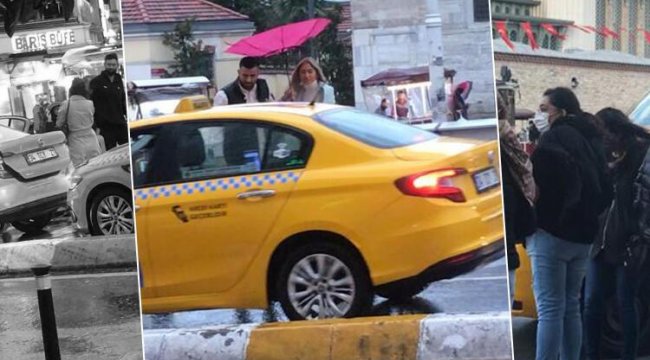 İstanbul'da taksi çilesi! Şaşkına çeviren görüntü