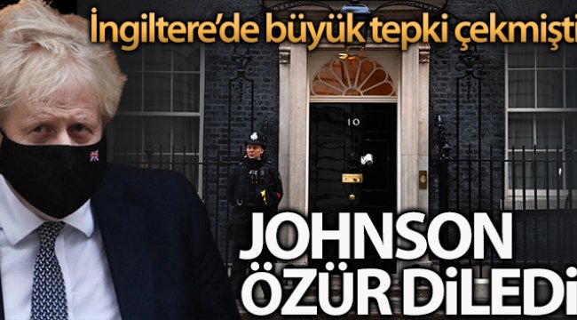 İngiltere Başbakanı Boris Johson, Başbakanlık Konutu'nda düzenlenen partiler hakkında özür diledi