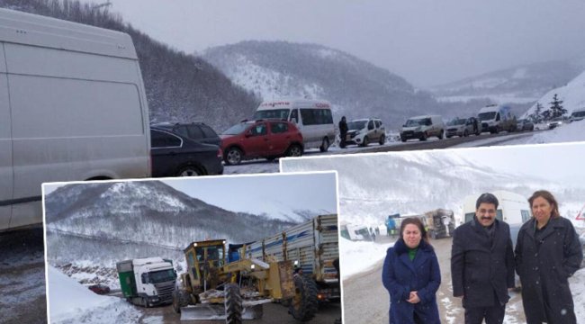 Sivas'ta yoğun kar yağışı! AK Partili vekil Semiha Ekinci de mahsur kaldı