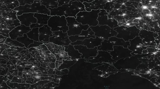 Görüntüler NASA'dan geldi… Ukrayna karanlığa gömüldü!