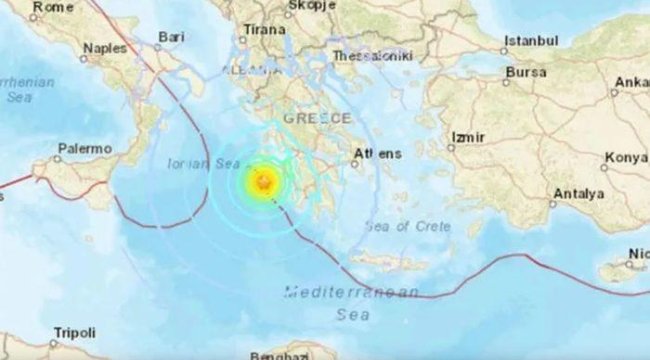 Yunanistan'da 4.3 büyüklüğünde deprem