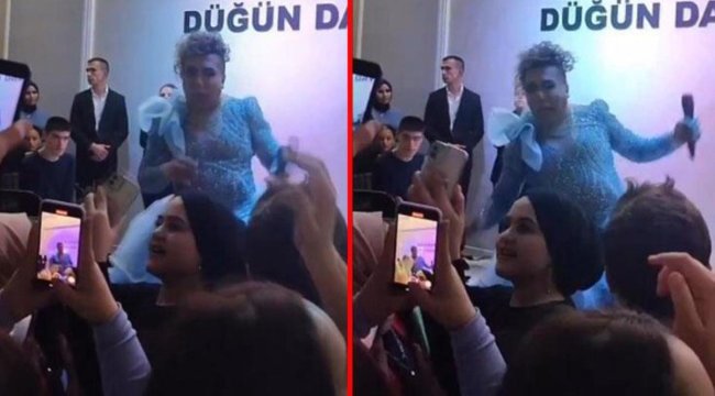 Şarkıcı Murat Övüç, sahnede eteğine basınca fena düştü