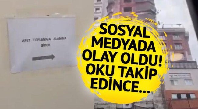 Ok işaretiyle gösterilen afet toplanma alanı İstanbul'daki akılalmaz binaya çıktı! Sosyal medyada çok konuşulan görüntüler... Bağcılar Belediye Başkanı'ndan açıklama