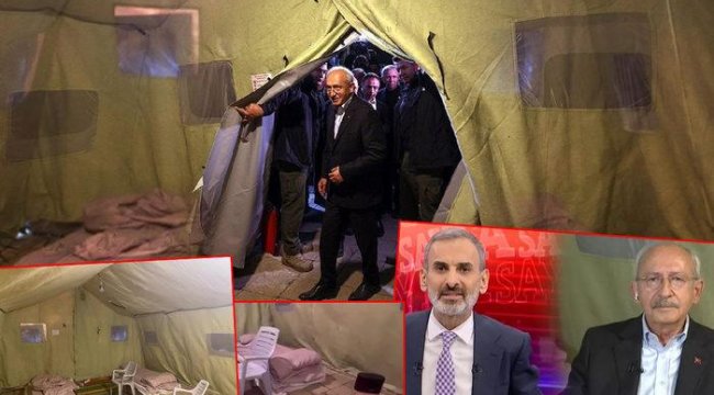 Kılıçdaroğlu'nun deprem bölgesinde kaldığı çadır görüntülendi! Sert sözler: 'Tam bir facia, akıldışı'