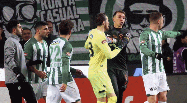 Konyaspor - Galatasaray maçında tansiyon yükseldi! Fernando Muslera çok öfkelendi