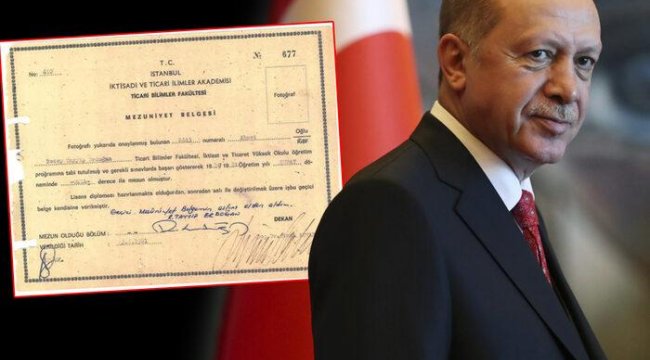 Tartışmalar devam edince paylaşıldı! İşte Cumhurbaşkanı Erdoğan'ın mezuniyet belgeleri…