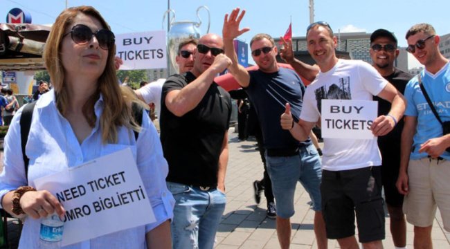 Manchester City ve Inter taraftarları, Taksim'de Şampiyonlar Ligi finaline bilet arıyor