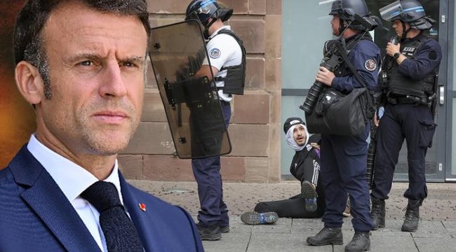 Son dakika | Fransa'da polislerden "Savaştayız" mesajı: Macron'a isyan çıkarmakla gözdağı verdiler! Gözaltı sayısı hızla yükseliyor