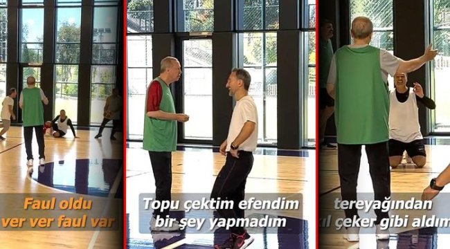 Erdoğan 'faul' dedi, milletvekili Alpay Özalan itiraz etti! Yeni basketbol görüntülerine damga vuran renkli diyalog: 'Tereyağından kıl çeker gibi aldım'