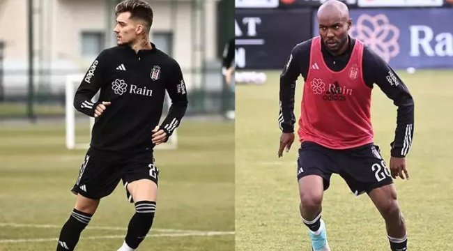 Beşiktaş'ta yeni transferler Ernest Muçi ve Al-Musrati ilk antrenmanlarına çıktı