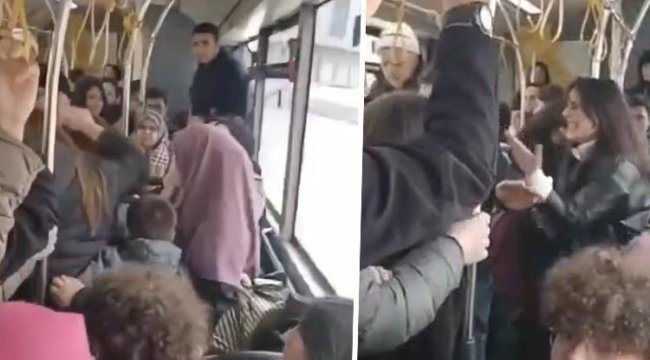İstanbul'da otobüste kadın yolcular birbirine girdi: Saç saça baş başa kavga ettiler
